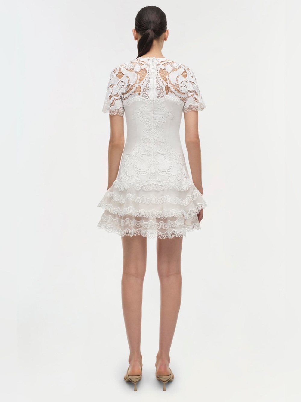 Simkhai Signature Paislee Dress in White 10 - Picture 5 of 7